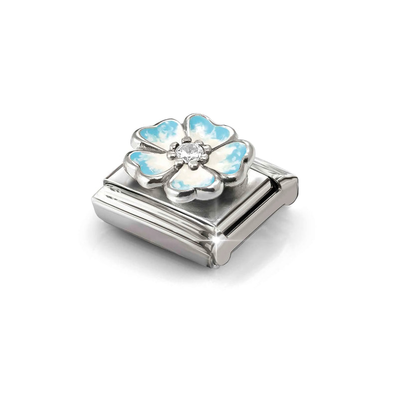 Composable Classic Blue Fade Flower Link - Silver - 330321/16
