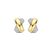 Bold Crossover Hoop Earrings - Gold/Silver - 78047ZY