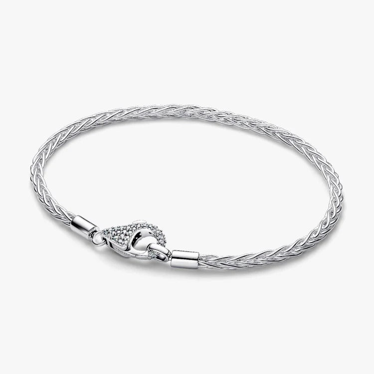 Foxtail CZ Clasp Bracelet - Sterling Silver - 594462C01