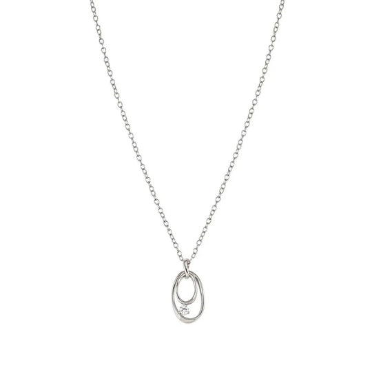 My Rebel Art Oval Pendant Necklace - Silver - 242806/053