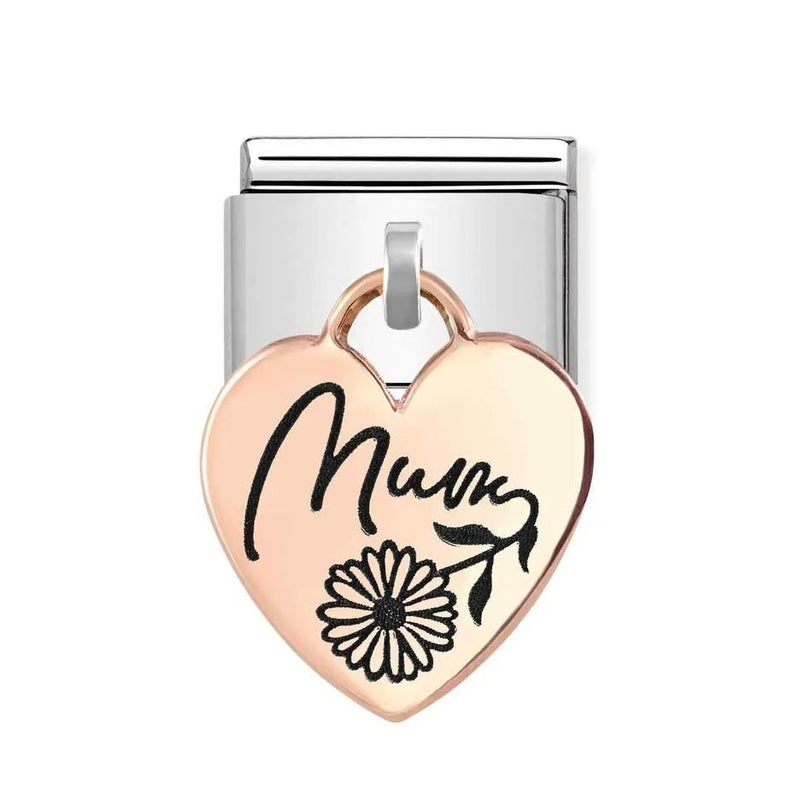 Composable Classic Heart Pendant Mum Link - 431803/03