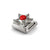 Composable Classic Red Coral Starfish Link - Silver - 330511/08