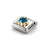 Composable Classic Blue CZ Flower Link - Gold - 030615/007
