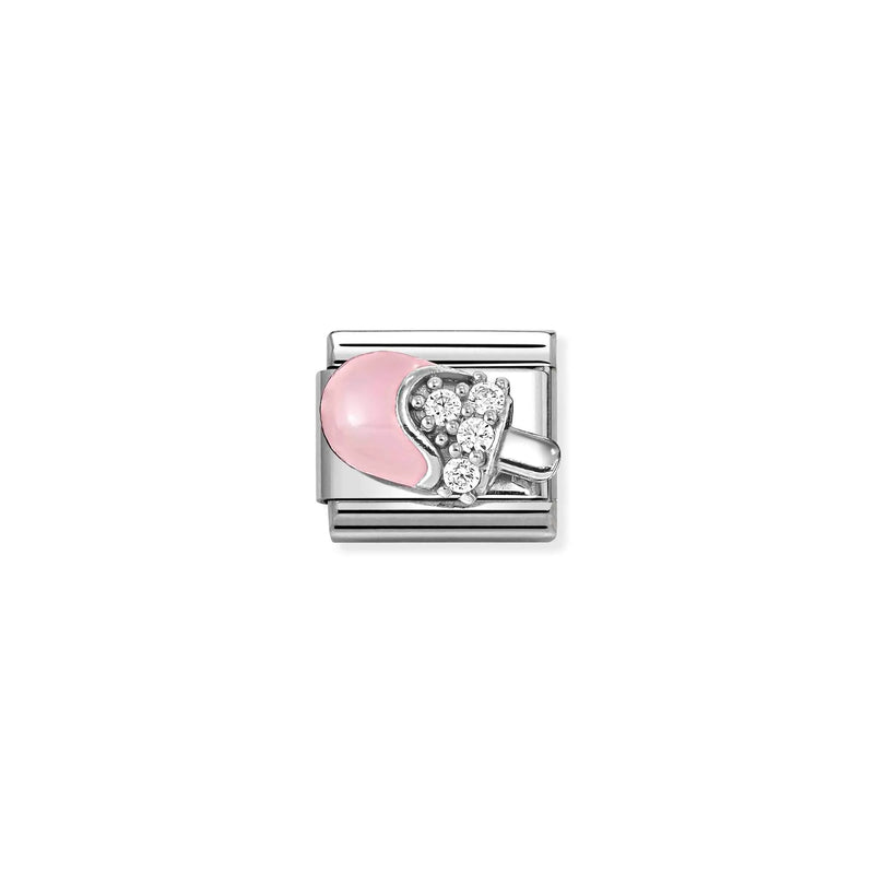 Composable Classic Pink Ice Lolly Link - Silver - 330328/20