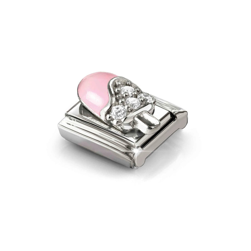 Composable Classic Pink Ice Lolly Link - Silver - 330328/20