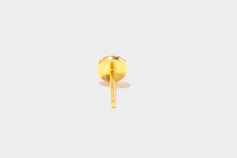 Dagny Round Stud Earrings - Gold - JNM-200-042