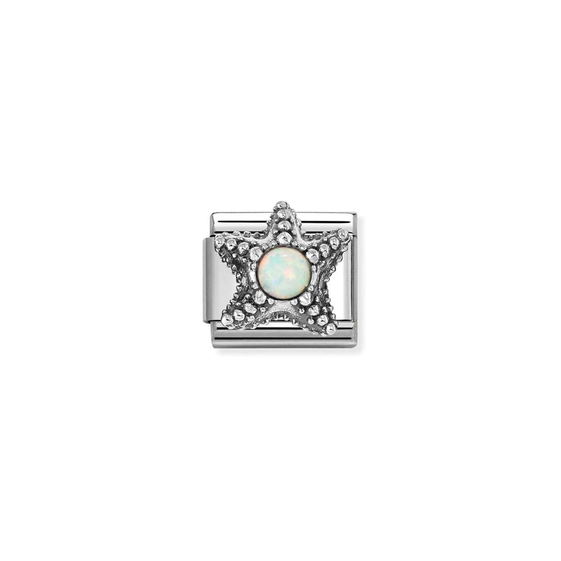 Composable Classic White Opal Starfish Link - Silver - 330511/05