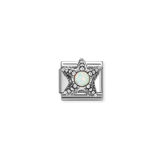 Composable Classic White Opal Starfish Link - Silver - 330511/05
