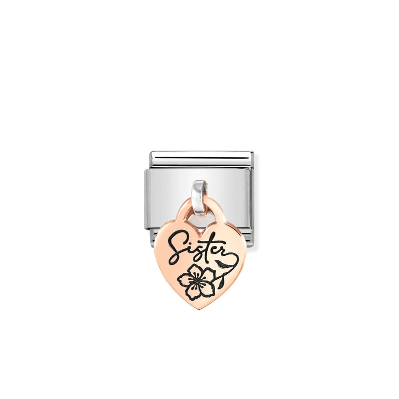 Composable Classic Heart Pendant Sister Link - 431803/05