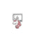 Composable Classic Pink Glitter Unicorn Pendant Link - Silver - 331805/20