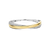 Bold Zirconia Crossover Bangle - Silver/Gold - 23090ZY