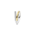 Zirconia Structure Ring, M Model - Gold/Silver - 12422ZY