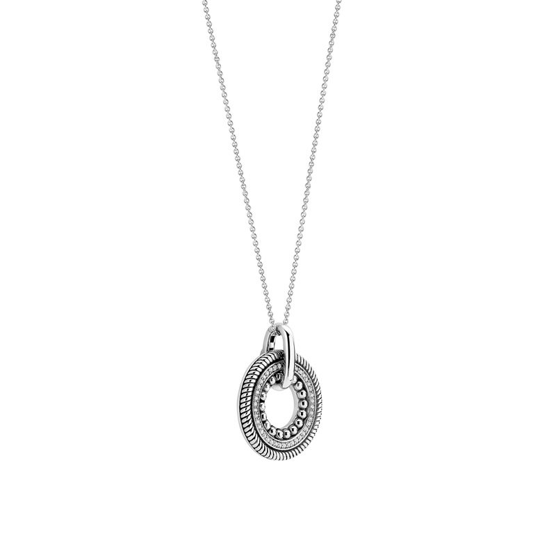 Structure Circle Necklace, M model - Silver - 6860ZI
