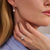Zirconia Pearl Hoop Earrings - Silver - 78061PW