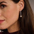 Drop Zirconia Pearl Earrings - Silver - 78070PW