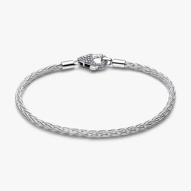 Foxtail CZ Clasp Bracelet - Sterling Silver - 594462C01