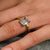 Rectangular Light Blue Zirconia Ring - Gold - 12420TY