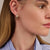 Zirconia Structure Earrings - Gold/Silver - 78068ZY