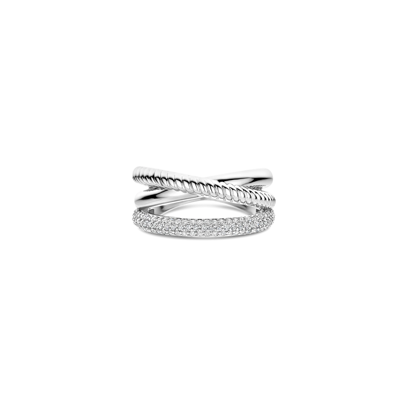 Zirconia Structure Ring (M Model) - Silver - 12422ZI