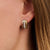 Tricolour Triple Circle Zirconia Hoop Earrings - 78072TZ