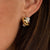 Bold Crossover Hoop Earrings - Gold/Silver - 78047ZY