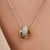 Bold Zirconia Crossover Necklace - Silver/Gold - 34118ZY/42