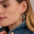 Layered Structure Hoops - Gold/Silver - 78067ZY