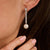 Drop Zirconia Pearl Earrings - Silver - 78070PW