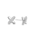 Milano CZ Cross Stud Earrings - Silver - 7982ZI