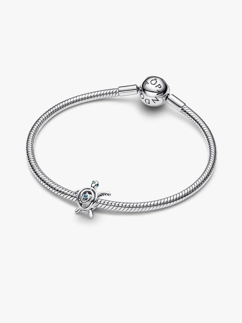 Openwork Sea Turtle Charm - Sterling Silver