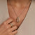 Organic Zirconia Necklace - Silver/Gold - 34121ZY/45