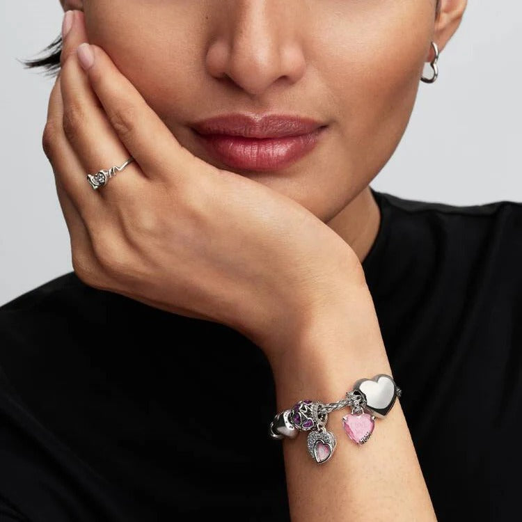 Foxtail CZ Clasp Bracelet - Sterling Silver - 594462C01