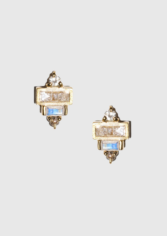 Neart Stud Earrings - Gold - ZOR-200-018