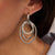 Layered Structure Hoop Earrings - Silver - 78067ZI