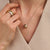 Bold Zirconia Crossover Necklace - Silver/Gold - 34118ZY/42