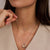Layered Zirconia Necklace - Silver/Gold - 34119ZY/42