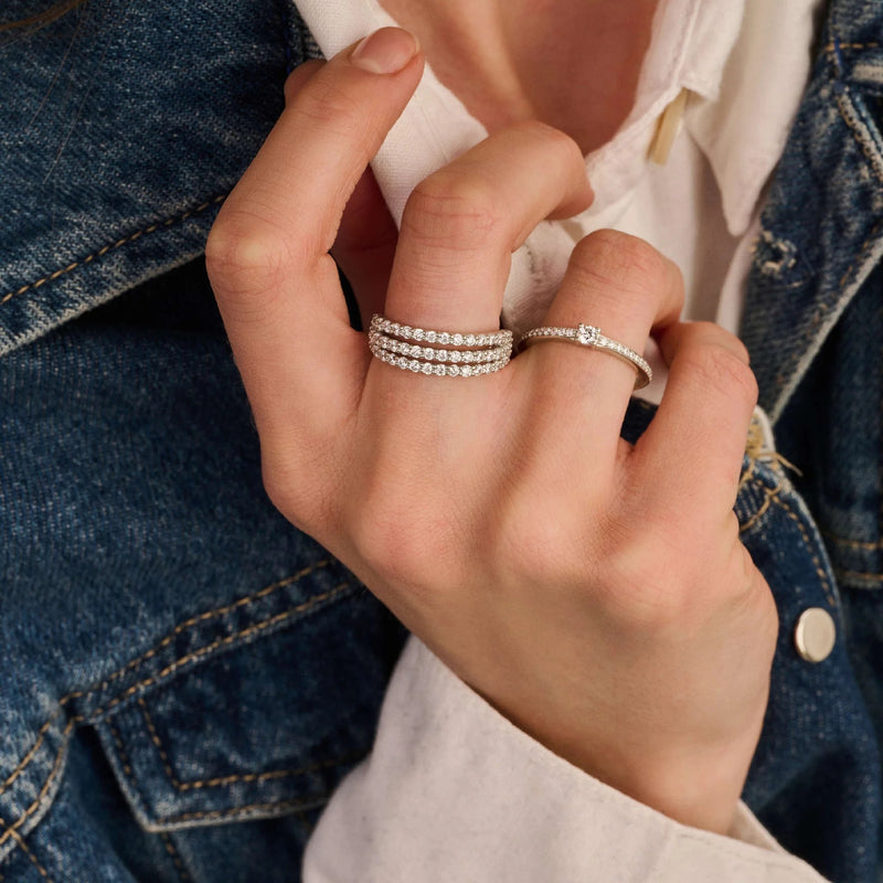 Stardust Zirconia Ring (M Model) - Silver - 12426ZI