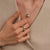 Bold Zirconia Crossover Ring - Gold/Silver - 12404ZY