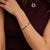 Bold Zirconia Crossover Bangle - Silver/Gold - 23090ZY