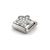 Composable Classic CZ White Flower Link - Silver - 330322/31