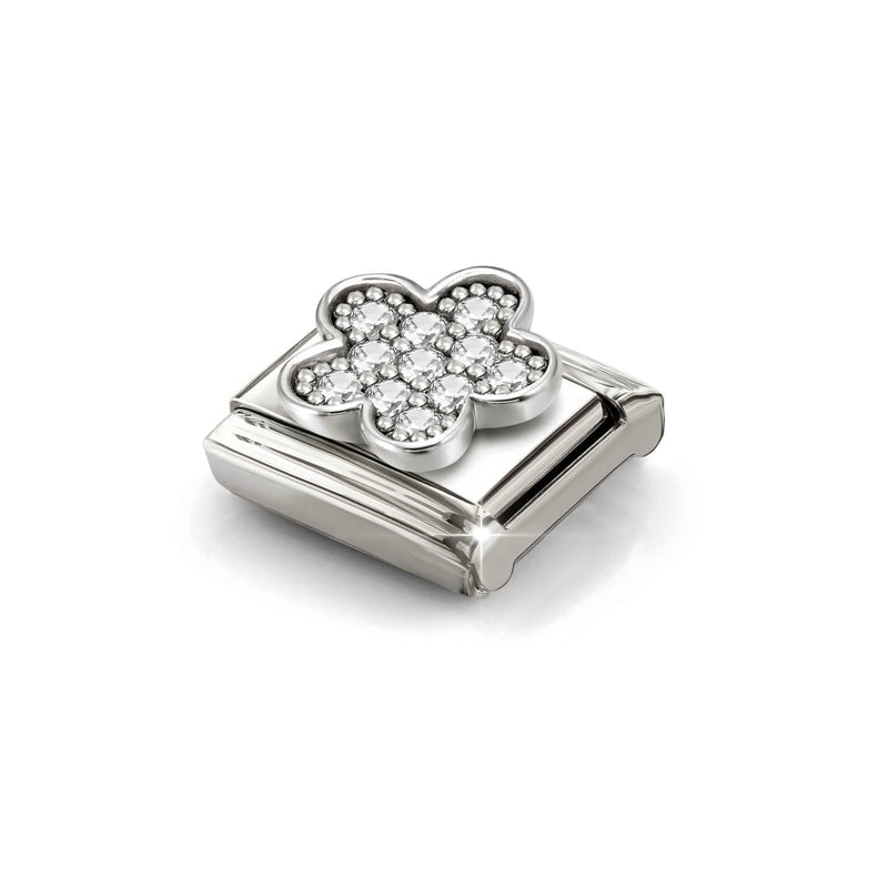 Composable Classic CZ White Flower Link - Silver - 330322/31