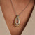 Organic Zirconia Necklace - Silver/Gold - 34121ZY/45