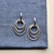 Layered Structure Hoop Earrings - Silver - 78067ZI
