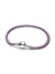 Purple Cord Box Chain Bracelet - Sterling Silver
