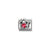 Composable Classic House With Red CZ Heart Link - Silver - 330327/32