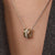 Tricolor Triple Circle Zirconia Necklace - Gold/Silver - 34128TZ/42