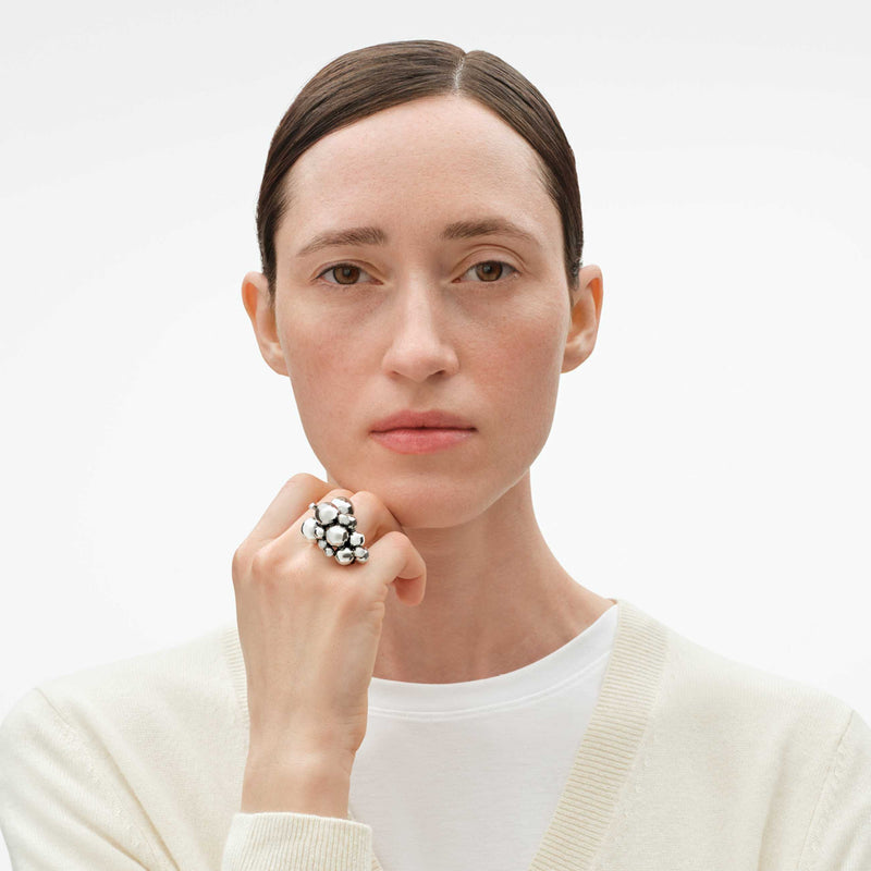 Moonlight Grapes Ring, Large - Silver -  20000334