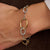 Connected Circle Bracelet - Silver/Gold - 23096ZY