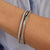 Zirconia Structure Bangle - Silver - 23094ZI