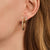 Zirconia Layered Hoop Earrings - Gold/Silver - 78052ZY